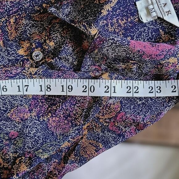 Vtg 90s multicolour snakeskin print button-down blouse - Picture 15 of 15